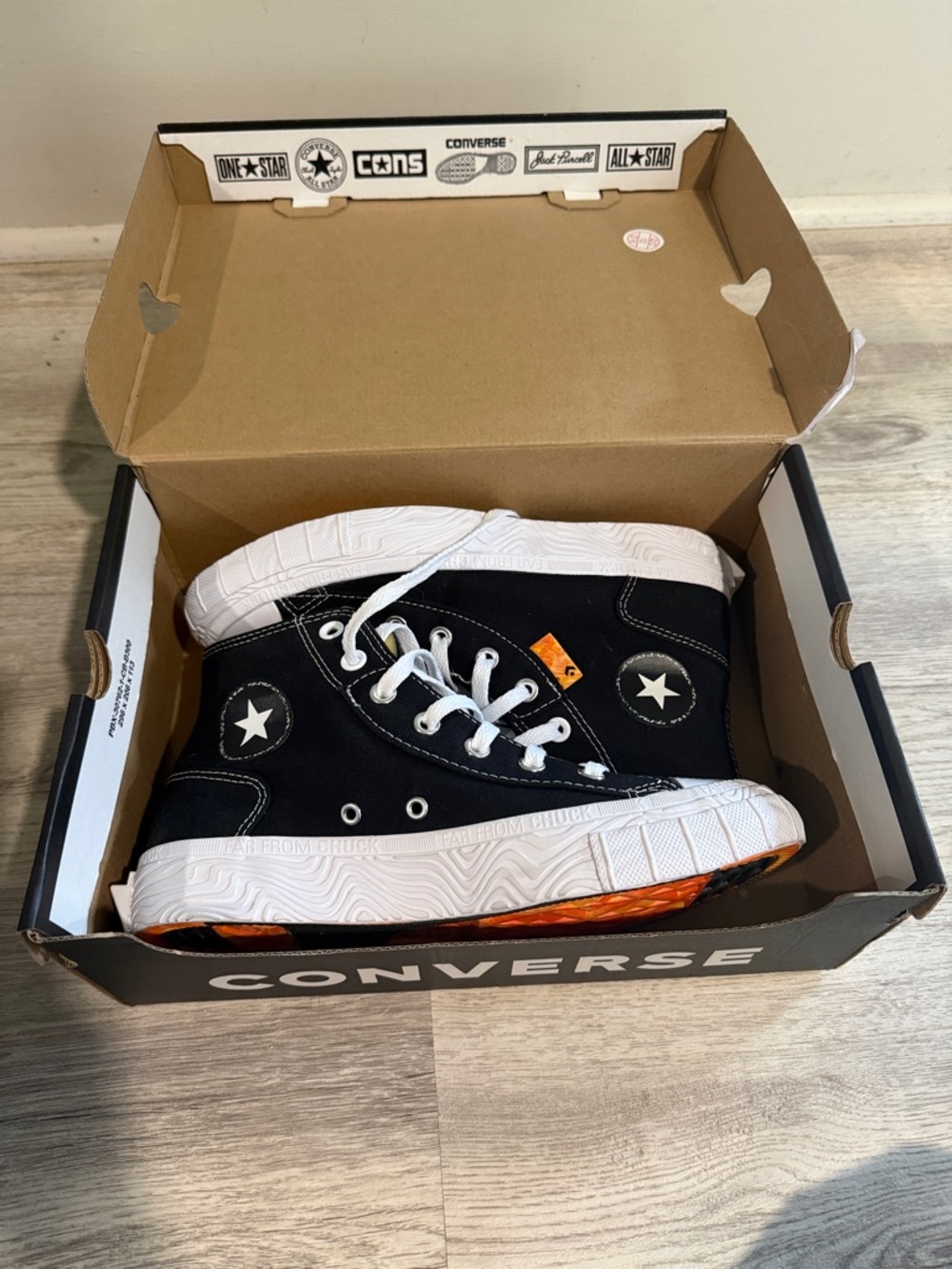 Converse Kids Black High-Top Sneakers with White Accents